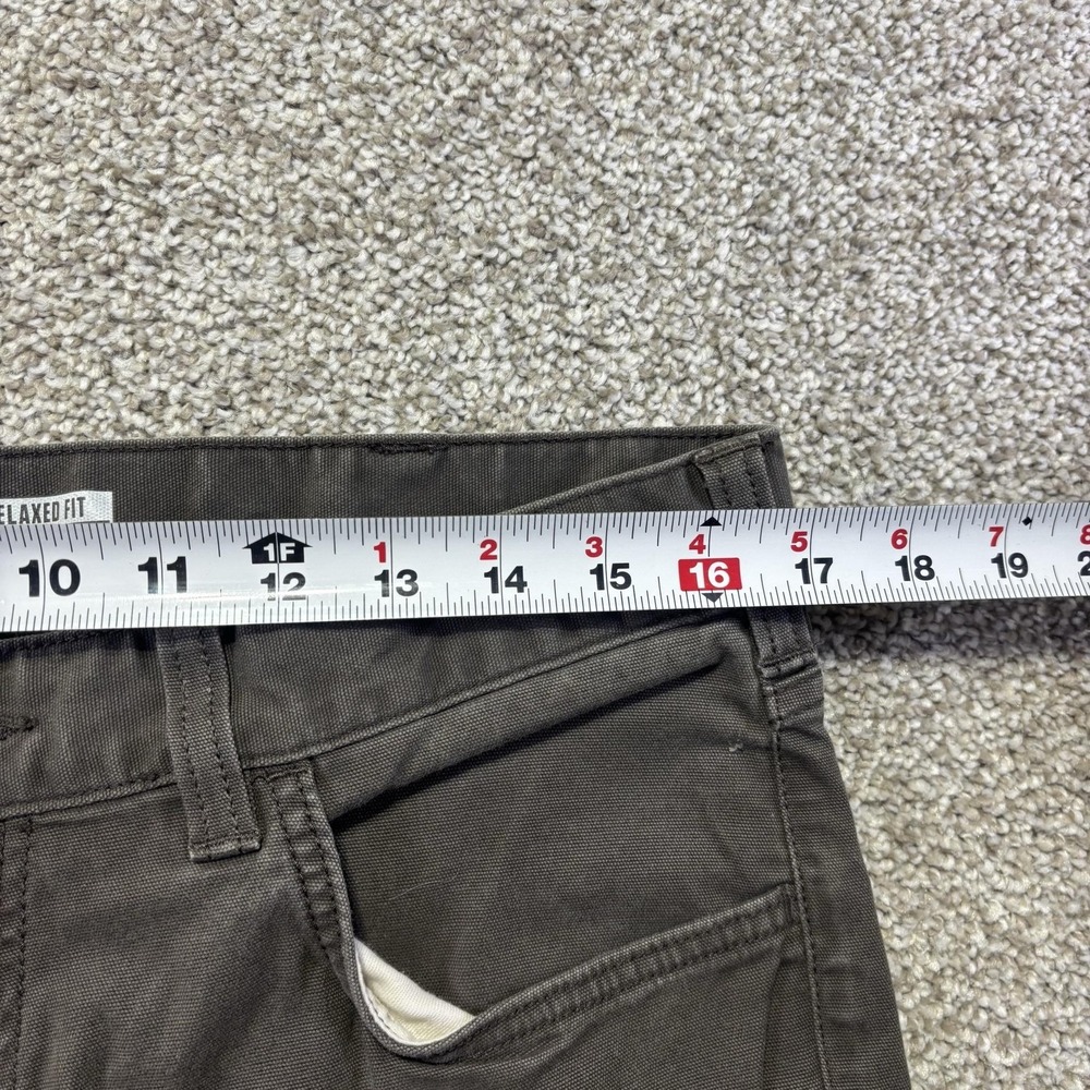 Carhartt Pants Mens 34x32 Gray Rugged Flex Relaxed Fit Canvas Workwear Pockets - Picture 5 of 8